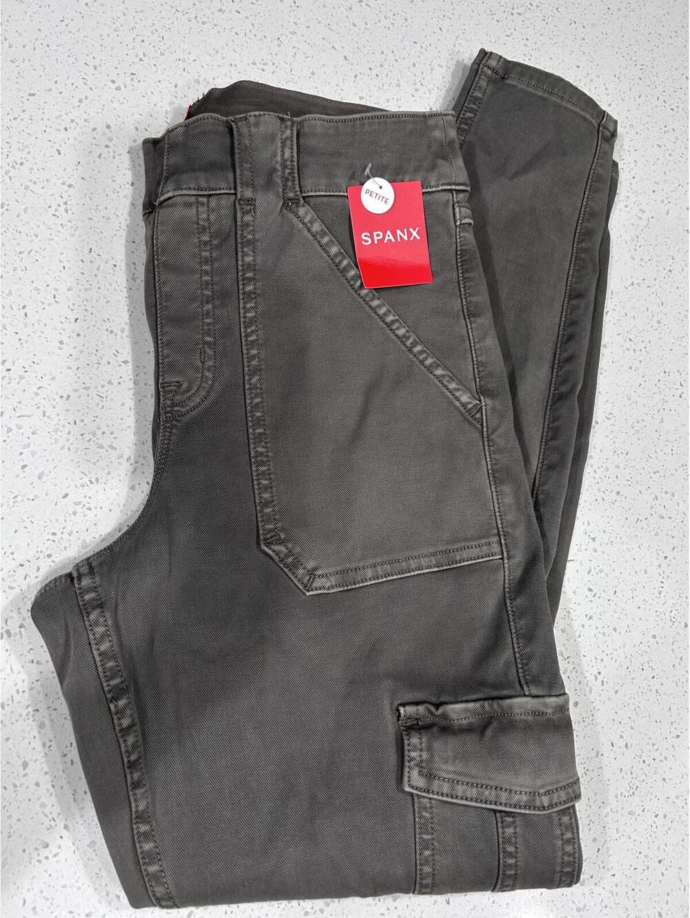 SPANX Stretch Twill Ankle Cargo Pants – Gray Washed - Picture 3 of 9